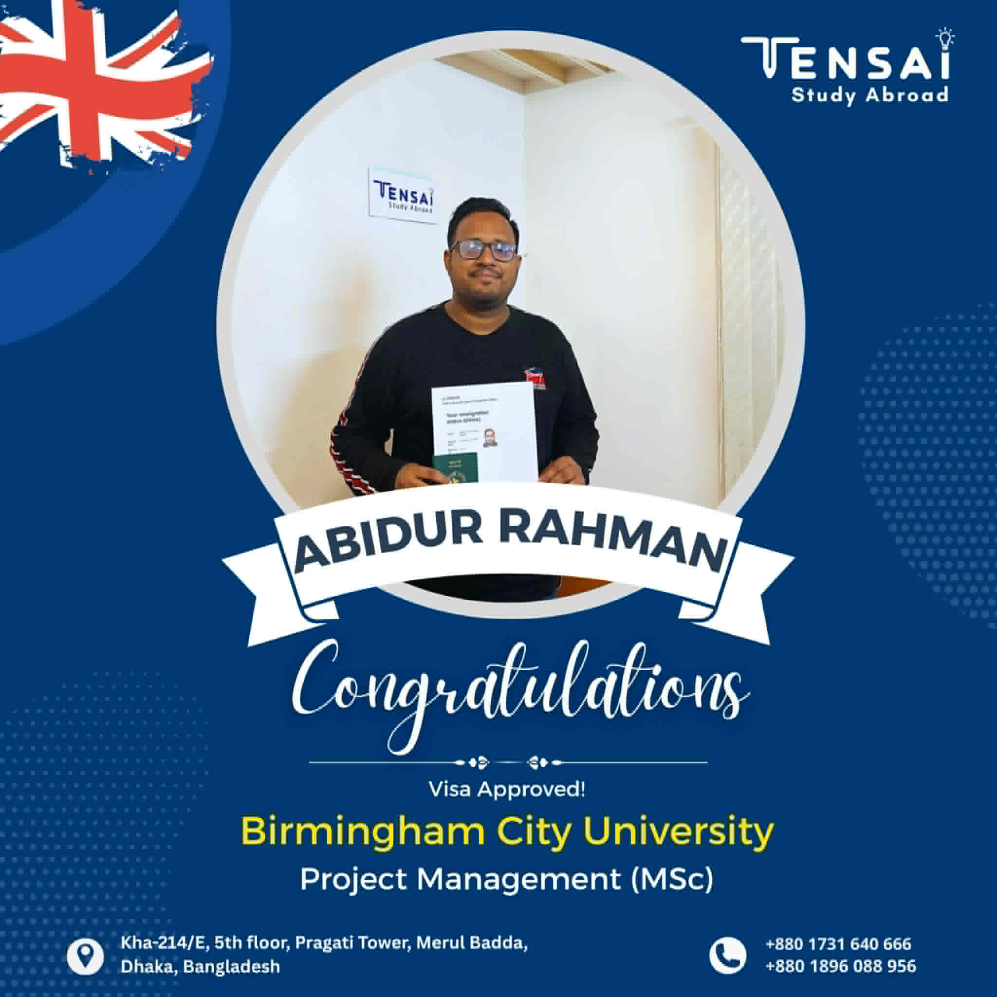 Tensai Study Abroad success story 1