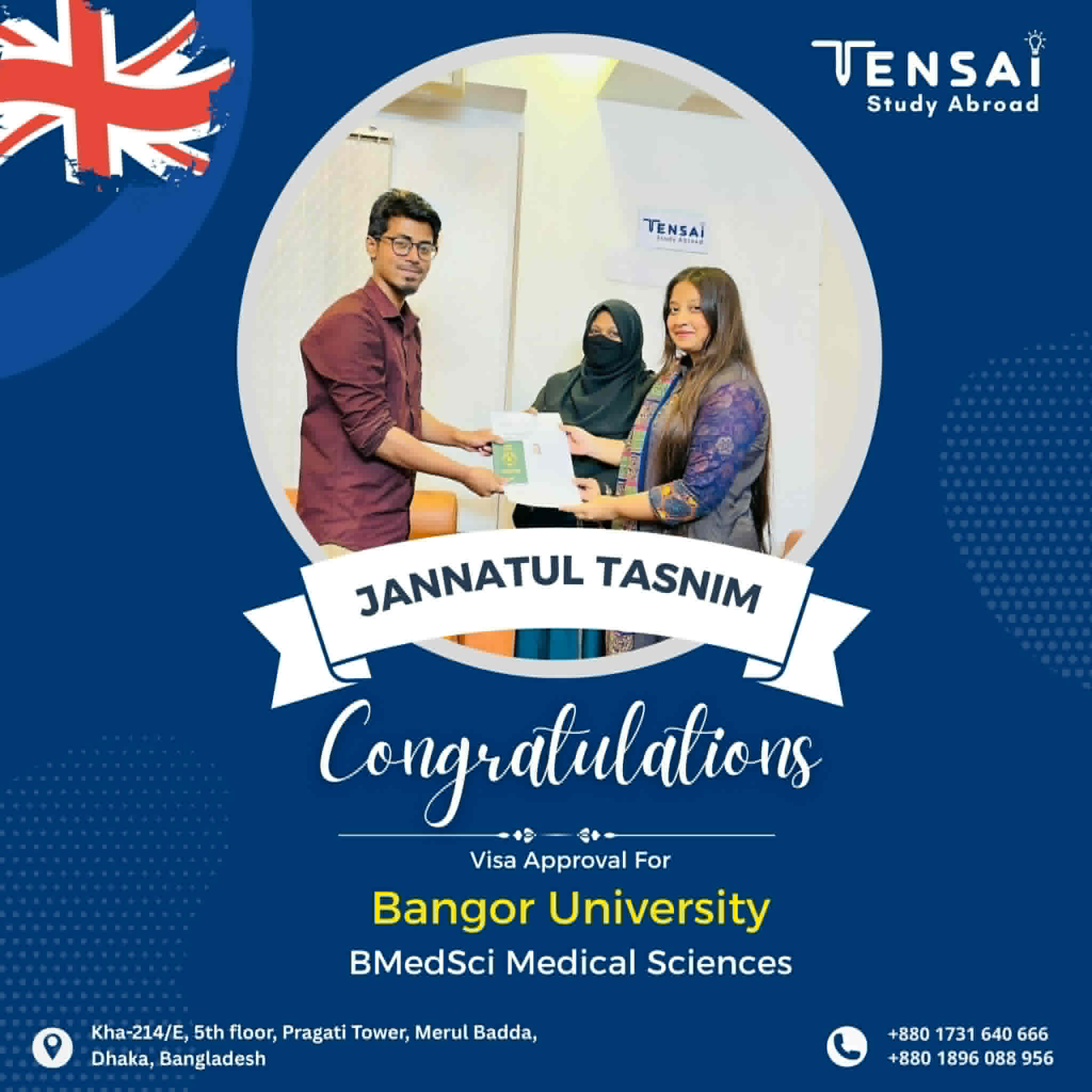 Tensai Study Abroad success story 2