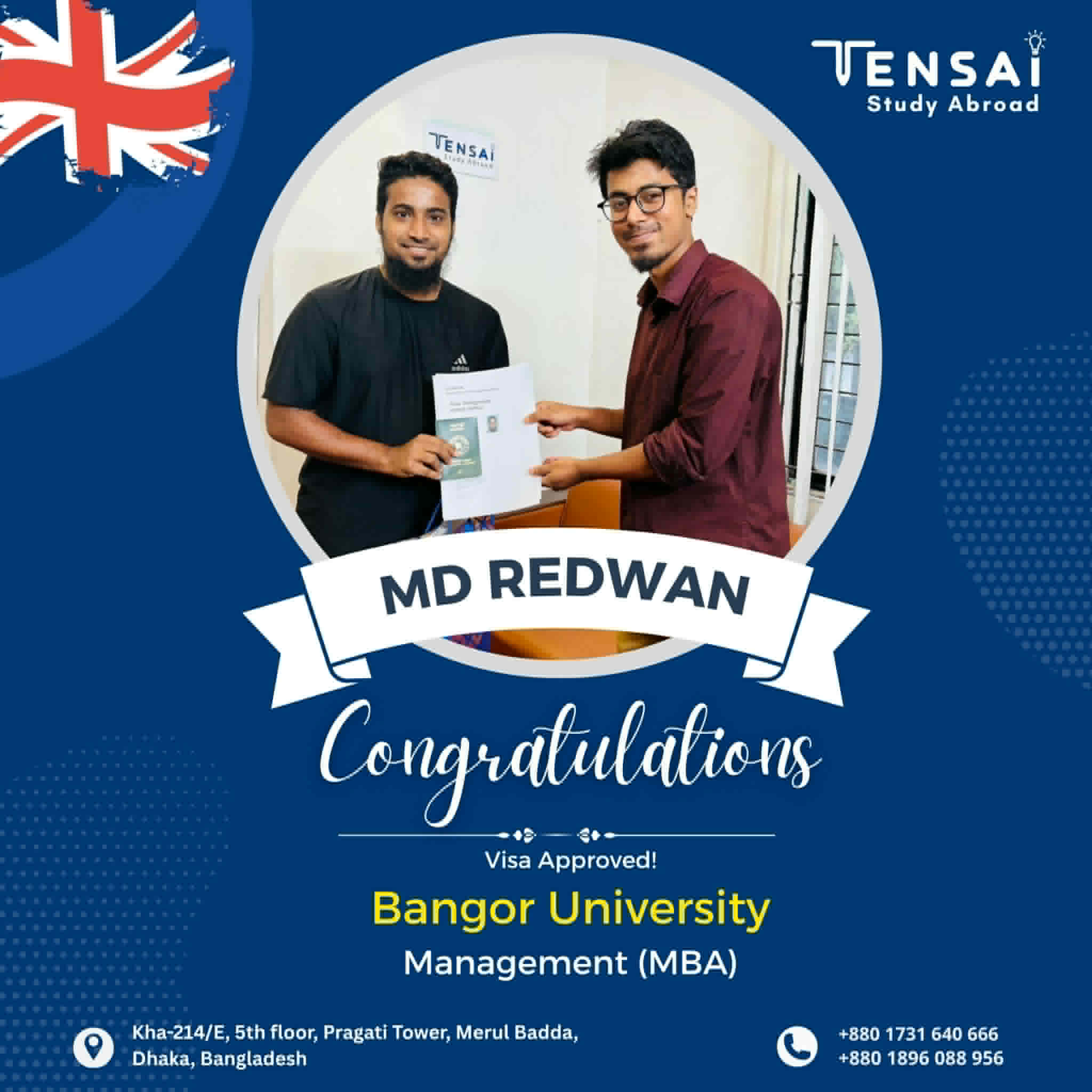 Tensai Study Abroad success story 3